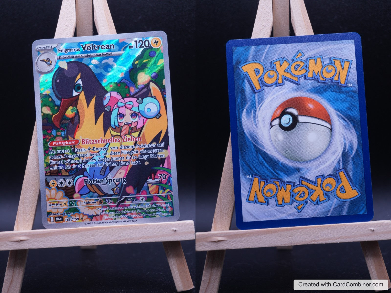 Enigmaras Voltrean JTG 163 Reisegefährten Pokémon Karte Deutsch Near Mint