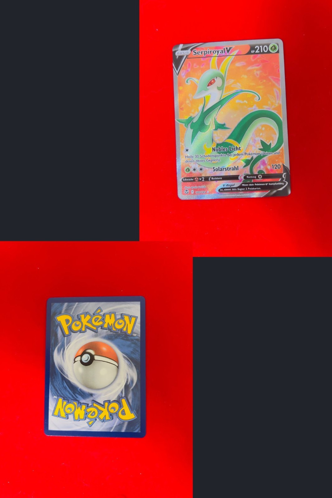 Serpiroyal V SIT 170 Silberne Sturmwinde Pokémon Karte Deutsch Near Mint