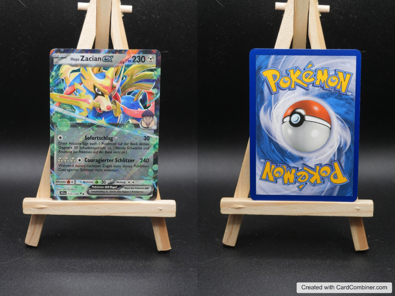 Hops Zacian ex JTG 111 Reisegefährten Pokémon Karte Deutsch Near Mint