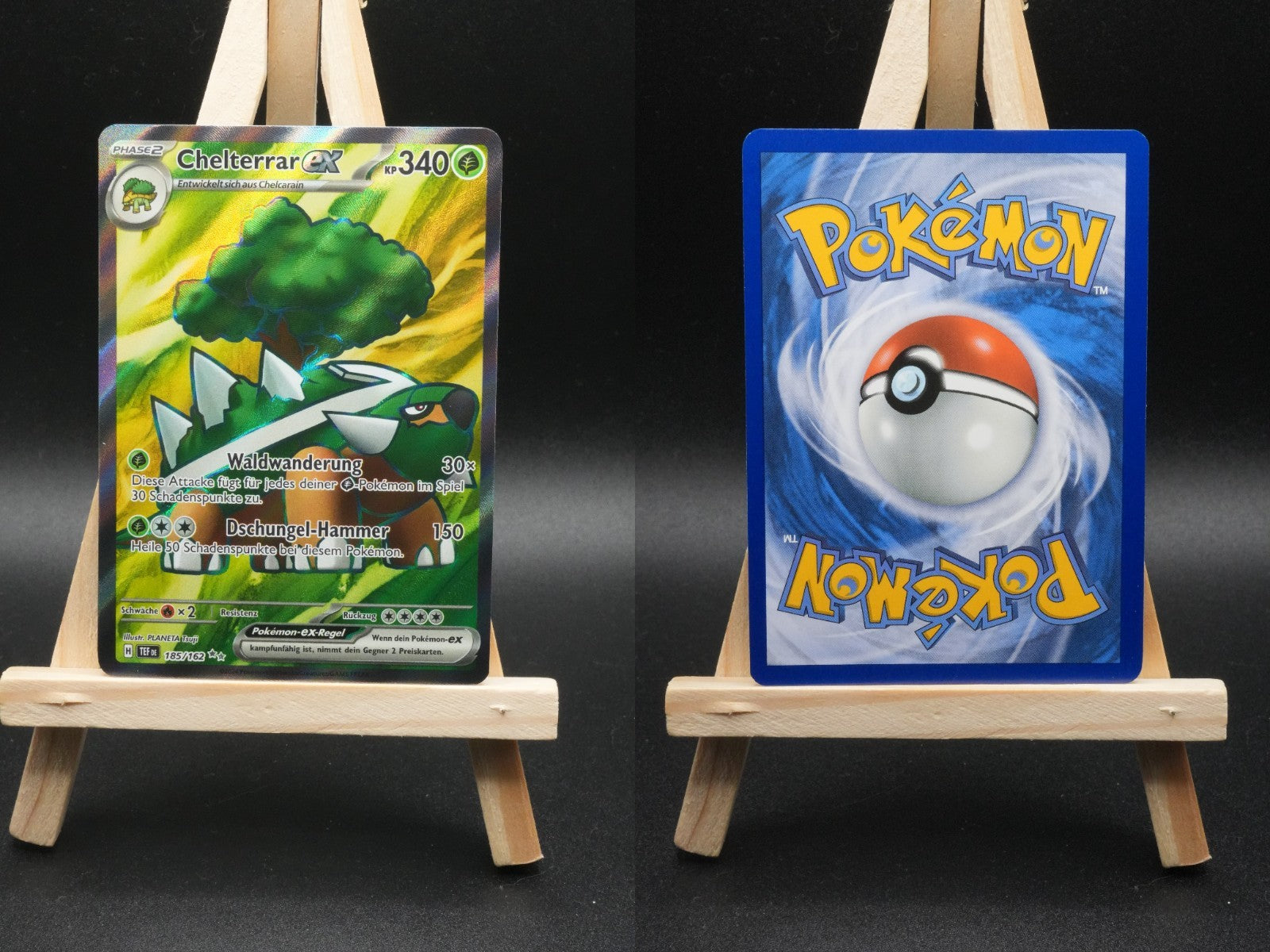 Chelterrar ex TEF 185 Gewalten der Zeit Pokémon Karte Deutsch Near Mint