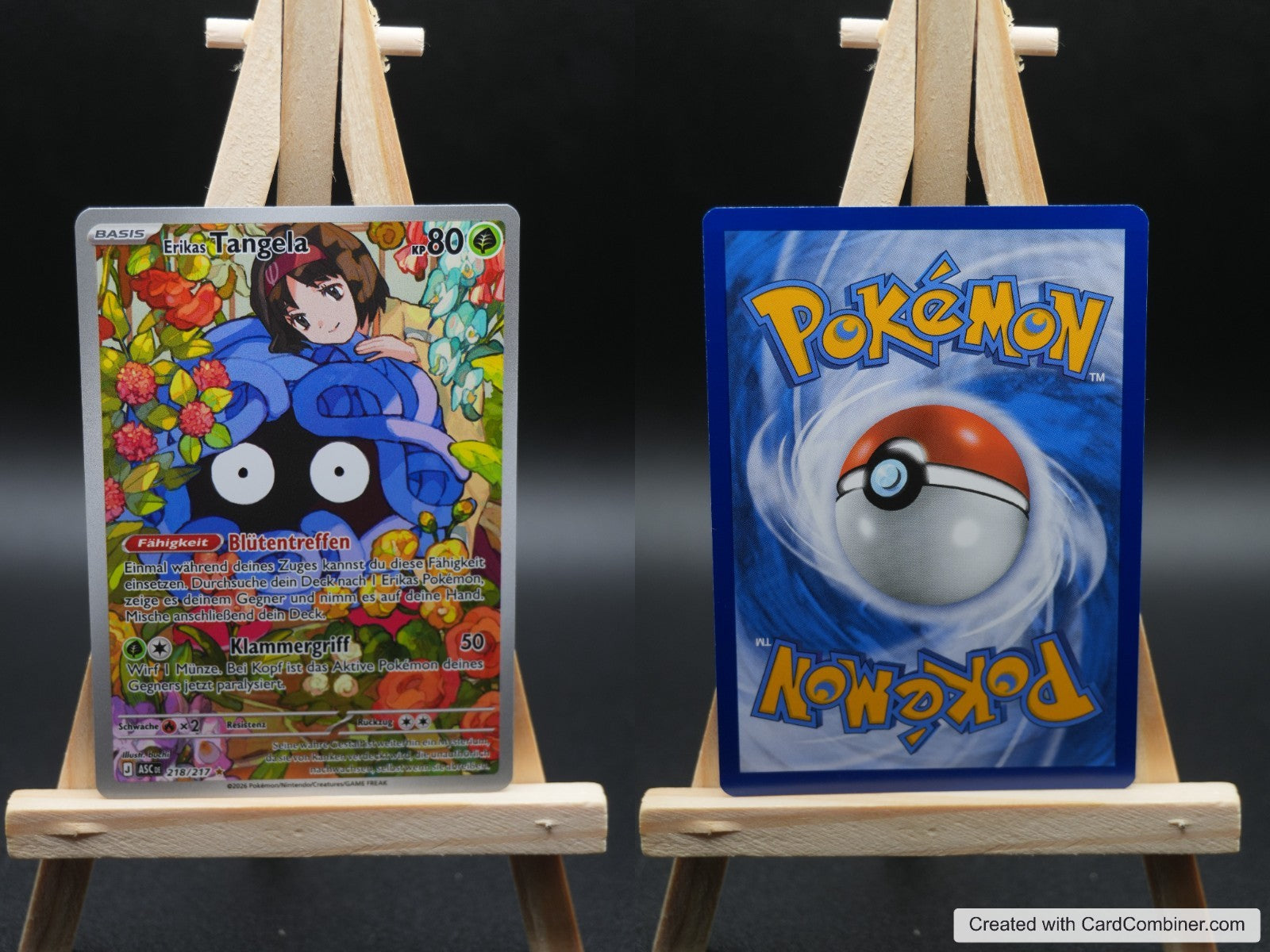 Erikas Tangela ASC 218 Erhabene Helden Pokémon Karte Deutsch Near Mint