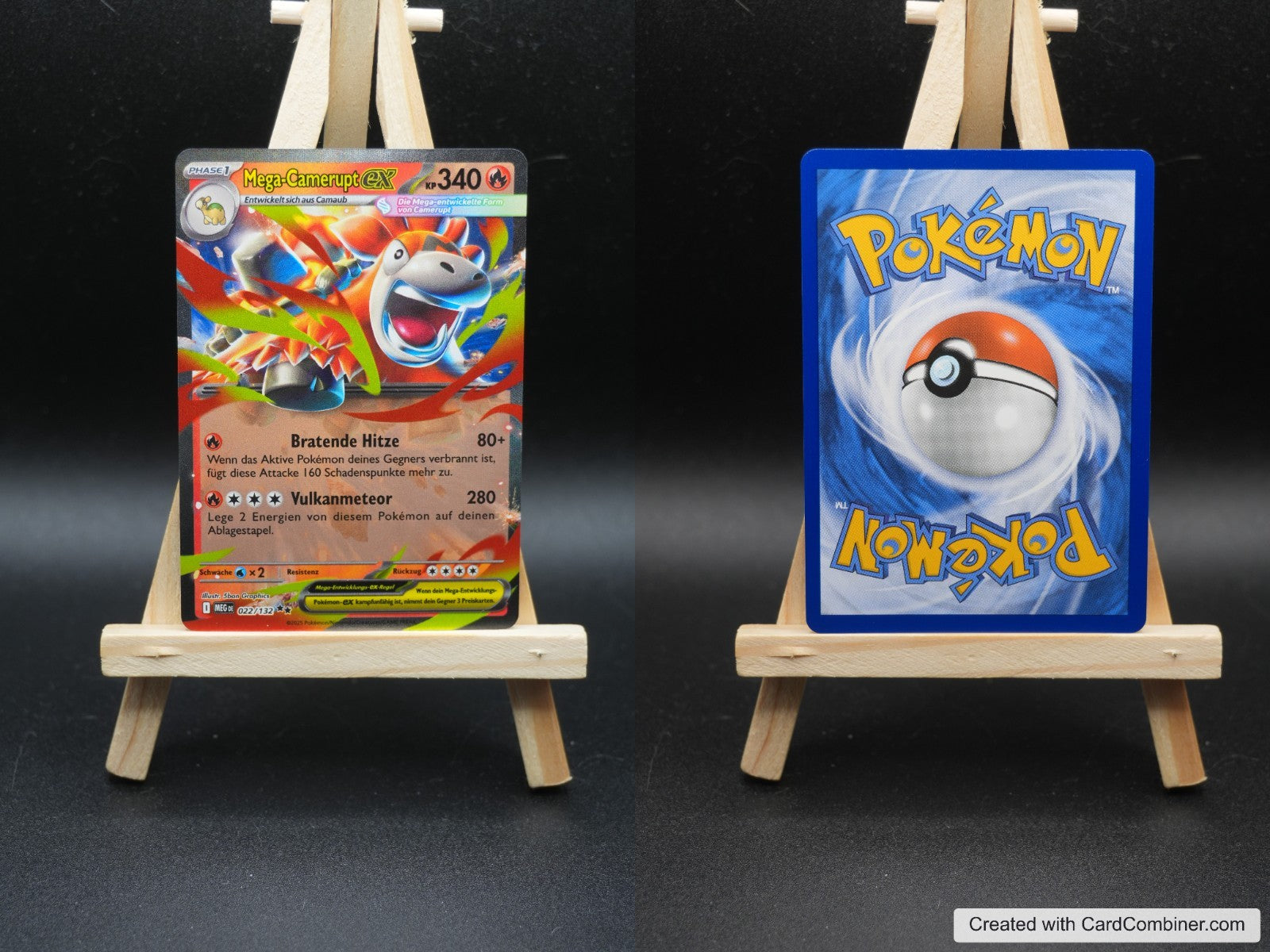 Mega Camerupt ex MEG 022 Mega-Entwicklung Pokémon Karte Deutsch Near Mint