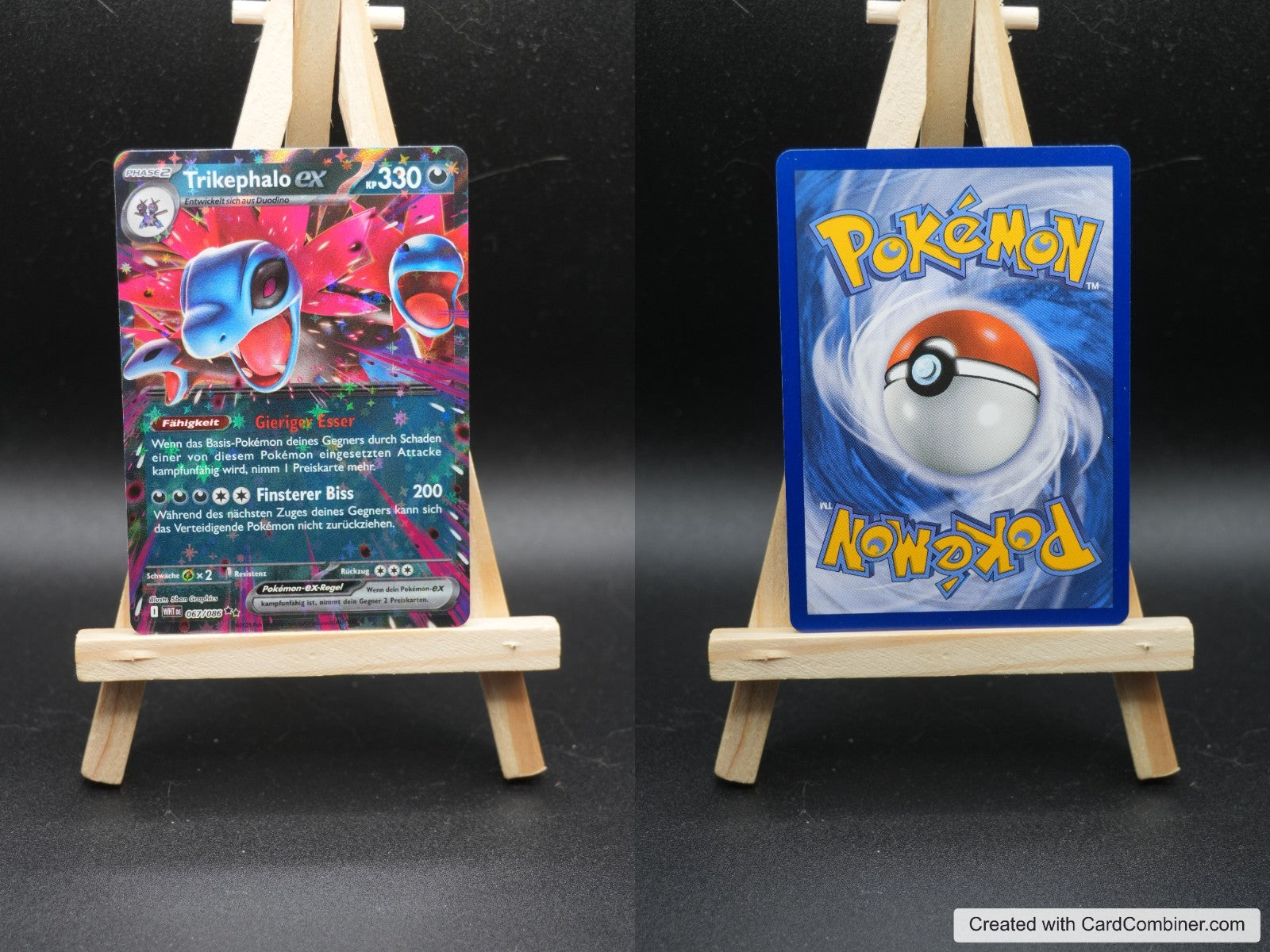 Trikephalo ex WHT 067 Weiße Flammen Pokémon Karte Deutsch Near Mint
