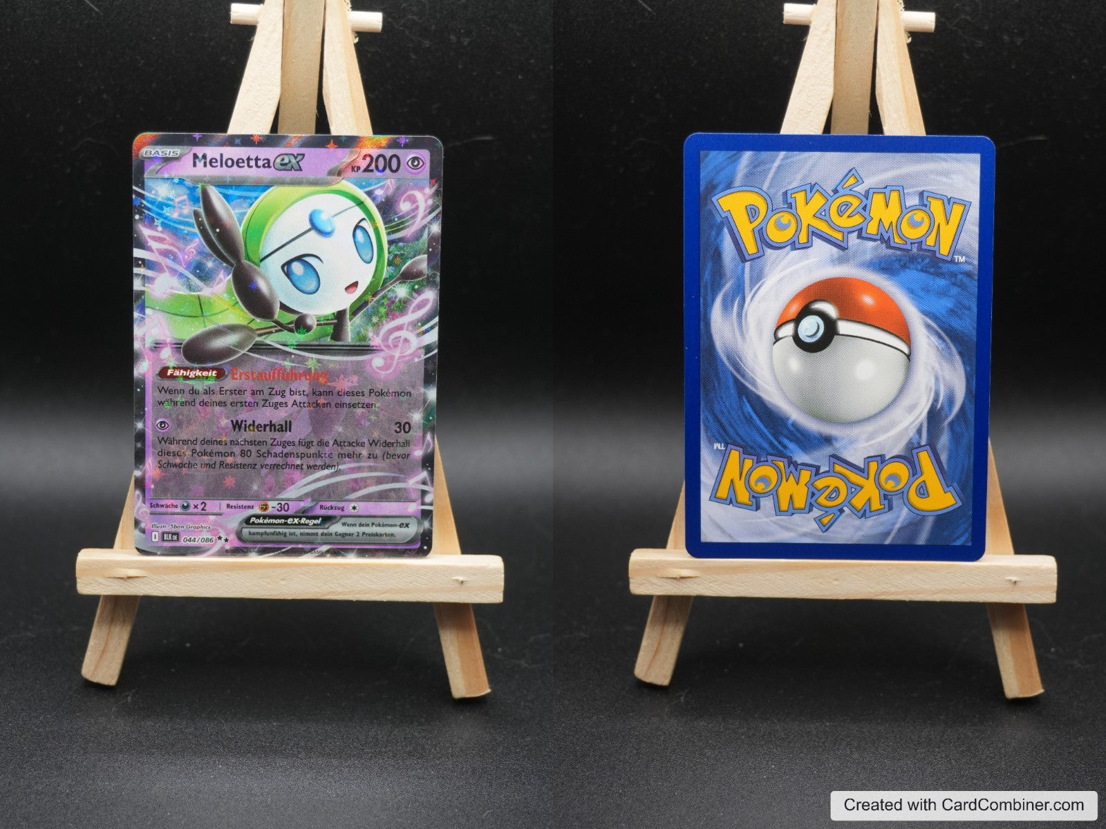 Meloetta ex BLK 044 Schwarze Blitze Pokémon Karte Deutsch Near Mint
