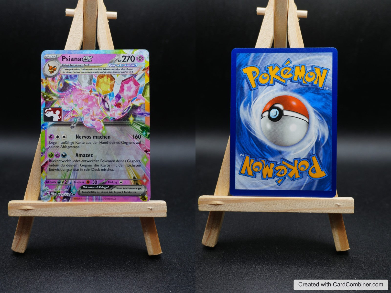 Psiana ex PPS7 PRE 034 Play! Pokémon Preispack Serie 7 Pokémon Karte Deutsch Nea
