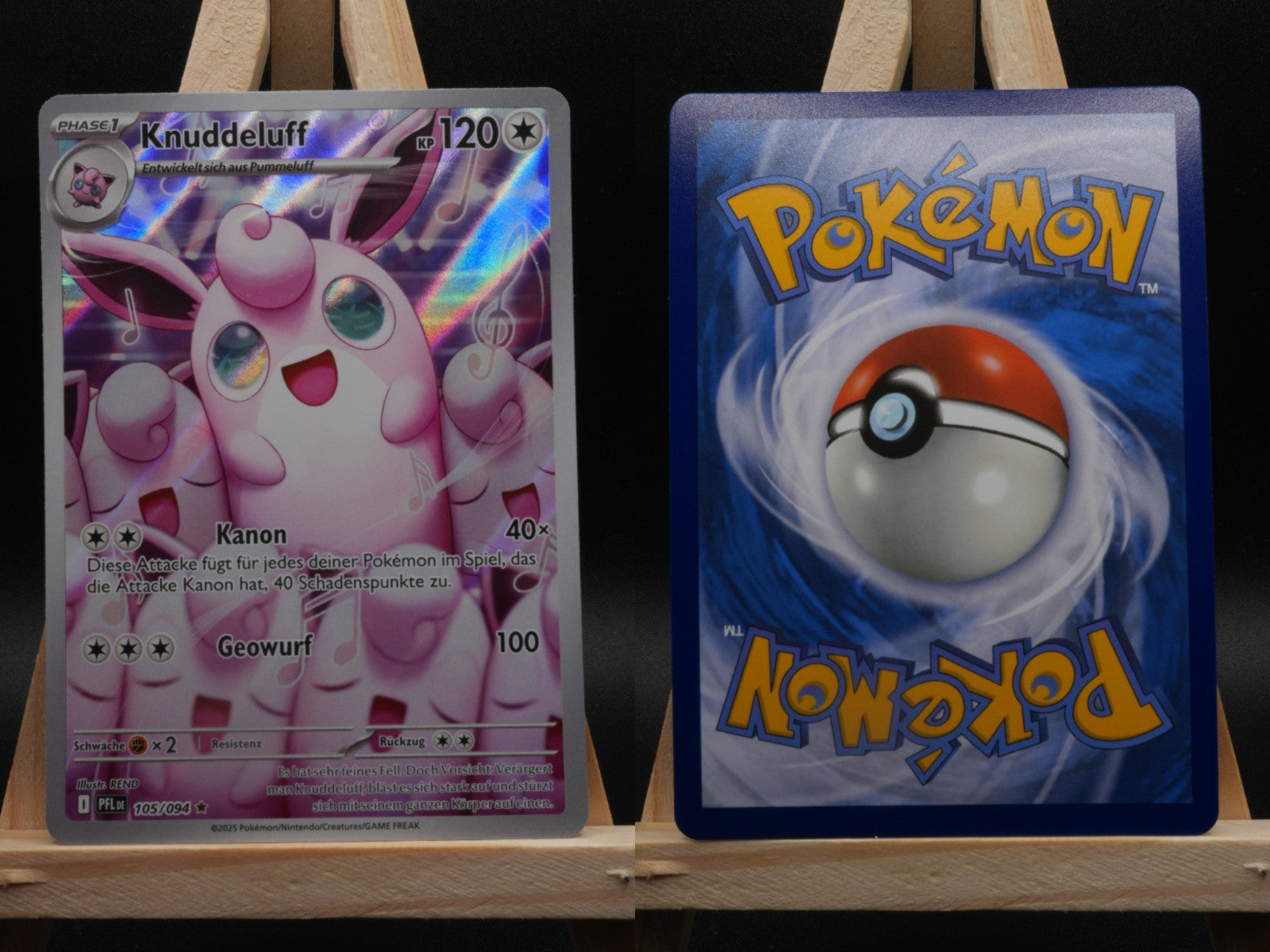 Knuddeluff 105/094 Illustration Rare Fatale Flammen DE NM Pokémon