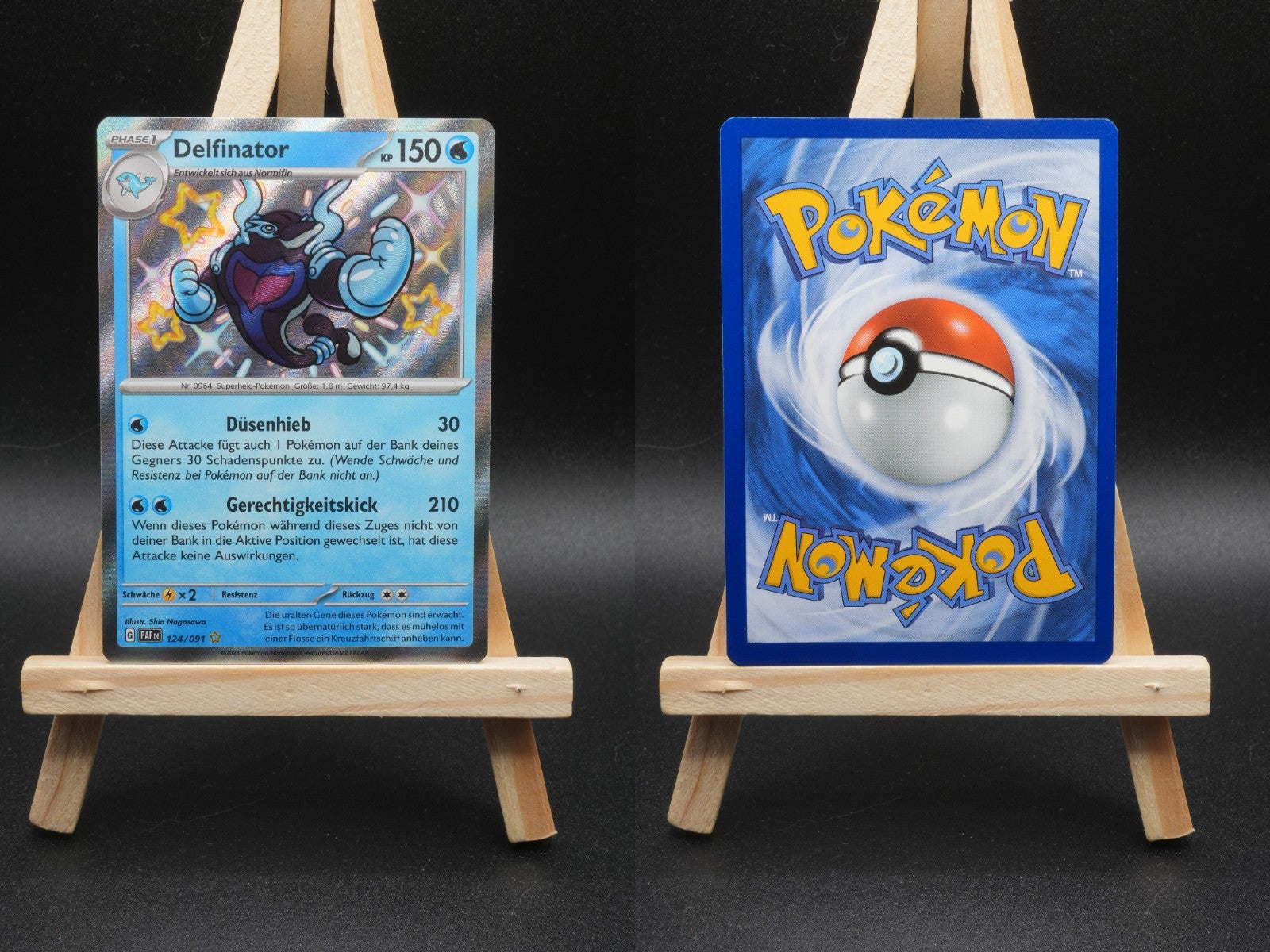 Delfinator PAF 124 Paldeas Schicksale Pokémon Karte Deutsch Near Mint