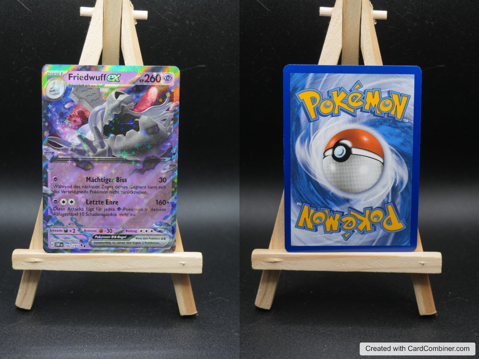 Friedwuff ex OBF 102 Obsidianflammen Pokémon Karte Deutsch Near Mint