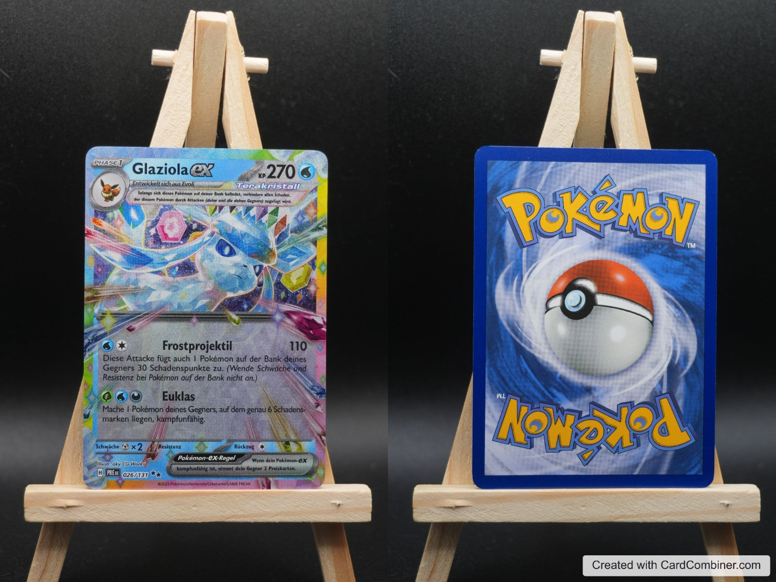Glaziola ex PRE 026 Prismatische Entwicklungen Pokémon Karte Deutsch Near Mint