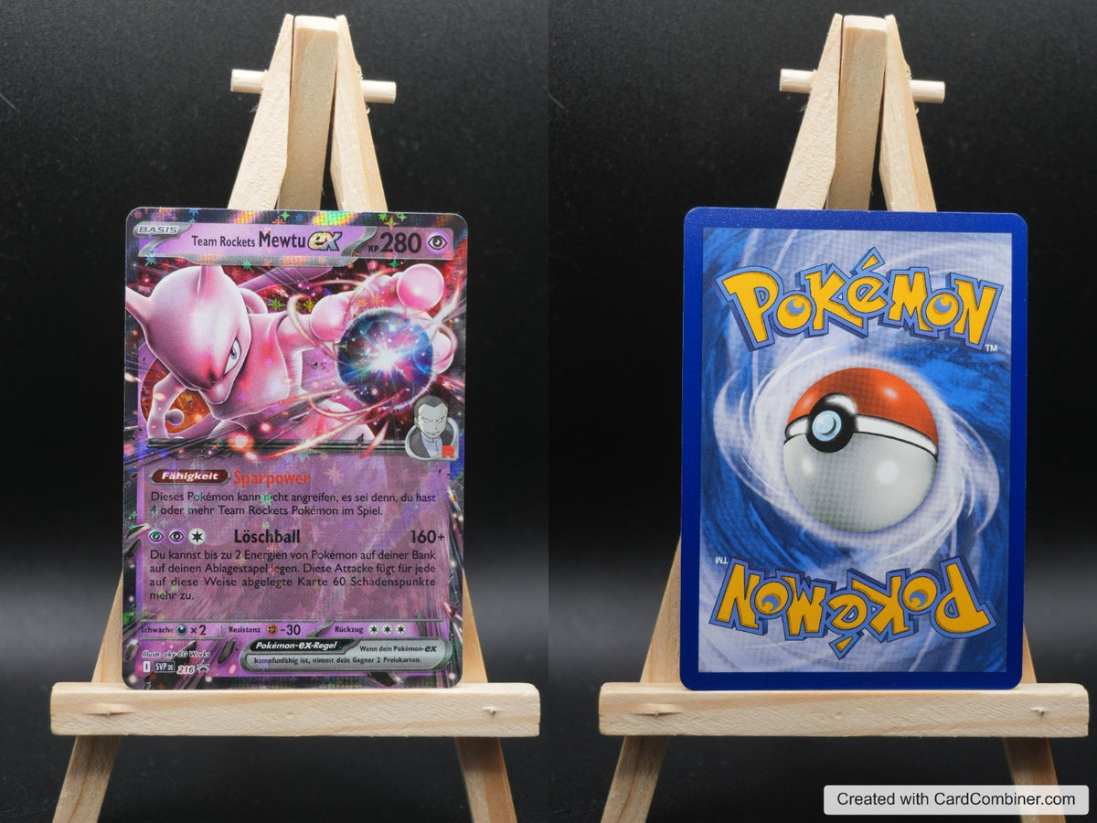 Team Rockets Mewtu ex SVP 216 SV Black Star Promos Pokémon Karte Deutsch Near Mi