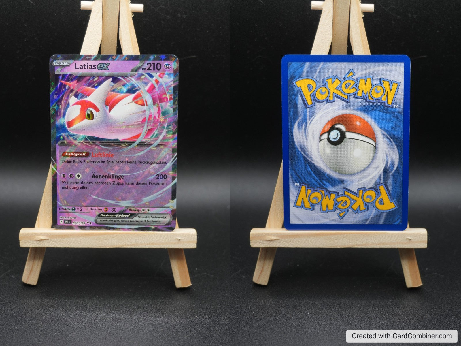 Latias ex SSP 076 Stürmische Funken Pokémon Karte Deutsch Near Mint