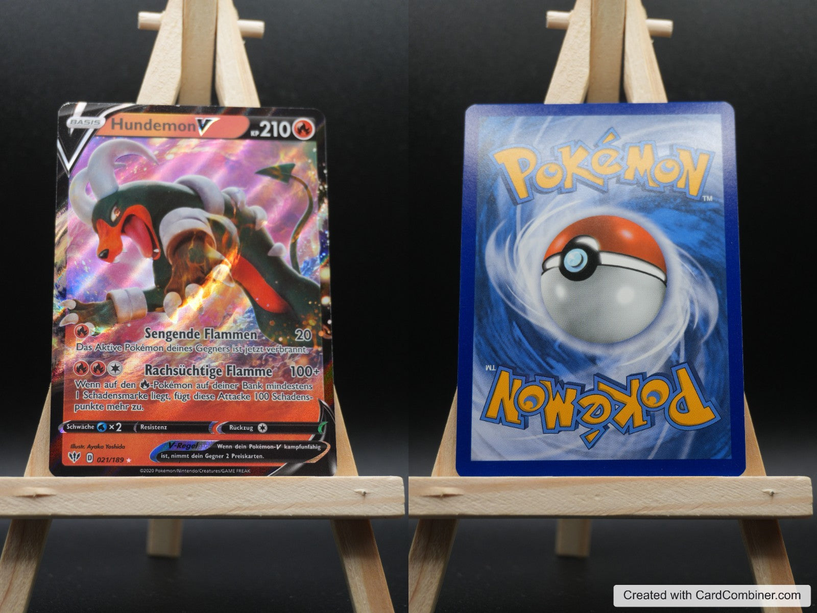 Houndoom V DAA 21 Flammende Finsternis Pokémon Karte Deutsch Near Mint