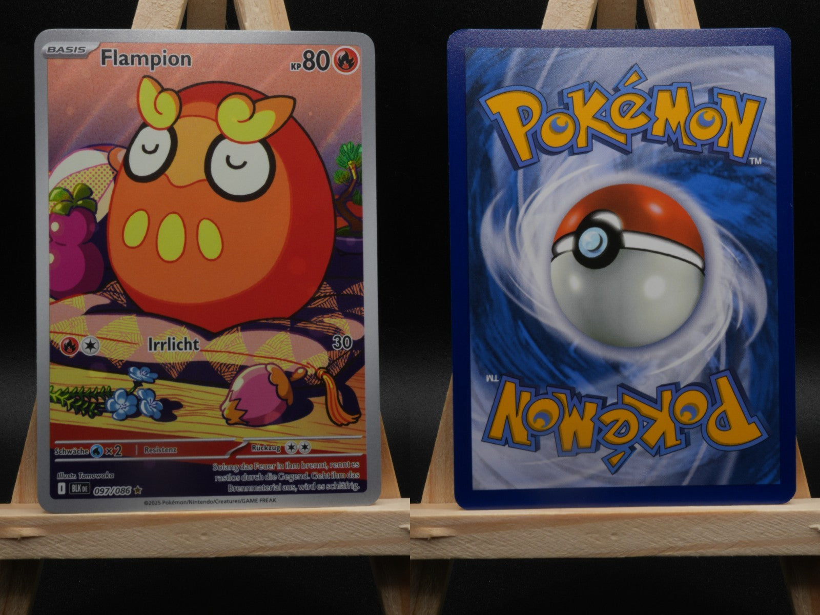 Flampion 097/086 Illustration Rare Schwarze Blitze DE NM Pokémon