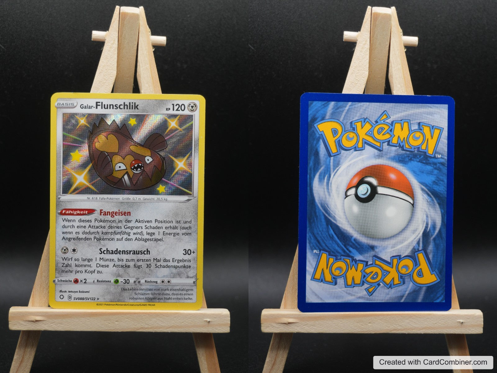 Galar-Flunschlik SHF SV88 Glänzendes Schicksal Pokémon Karte Deutsch Near Mint