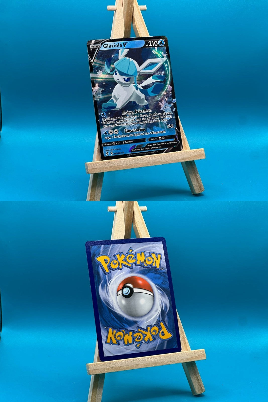 Glaziola V EVS 040 Drachenwandel Pokémon Karte Deutsch Near Mint