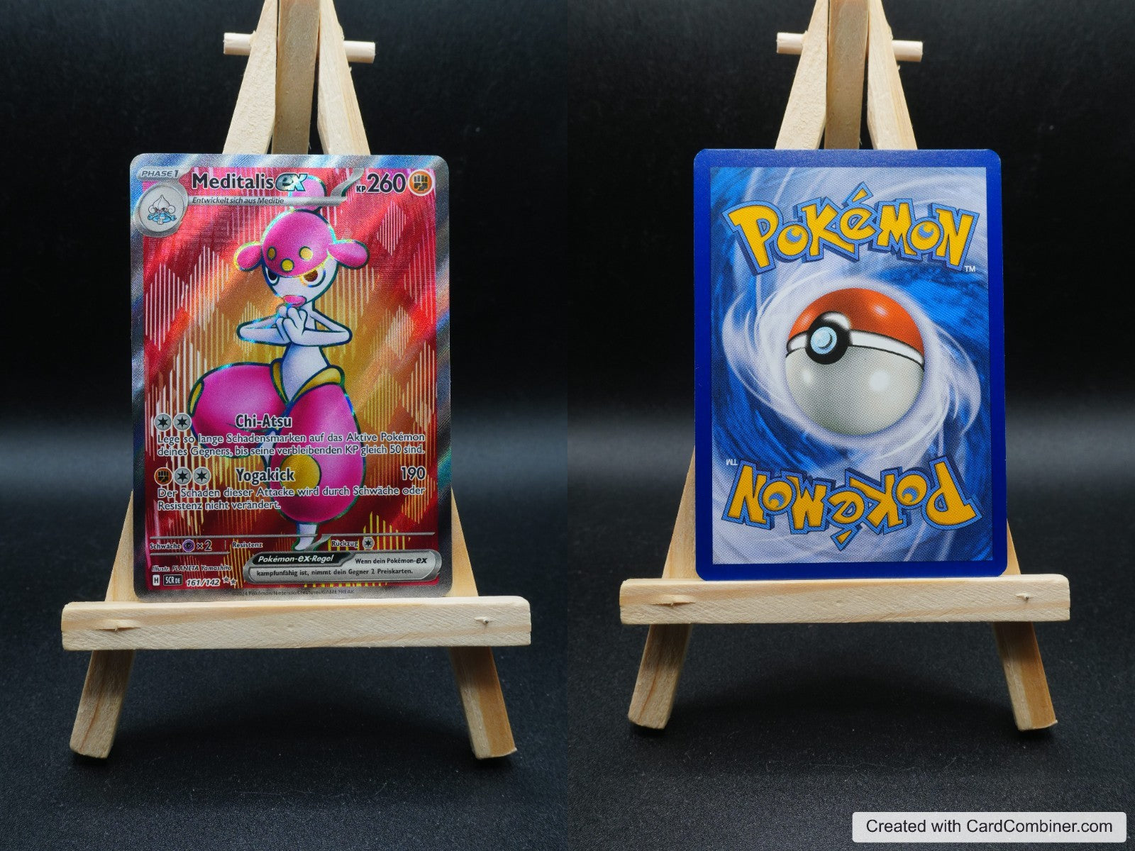 Meditalis ex SCR 161 Stellarkrone Pokémon Karte Deutsch Near Mint