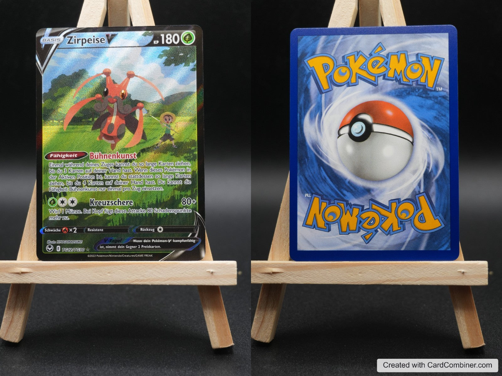 Zirpeise V SIT TG12 Silberne Sturmwinde Pokémon Karte Deutsch Near Mint