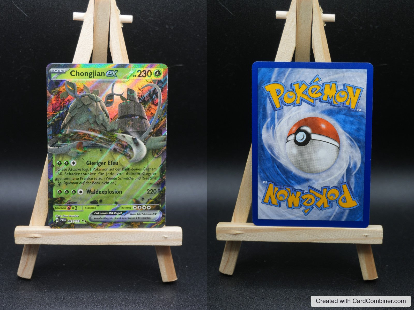 Chongjian ex PAL 027 Entwicklungen in Paldea Pokémon Karte Deutsch Near Mint