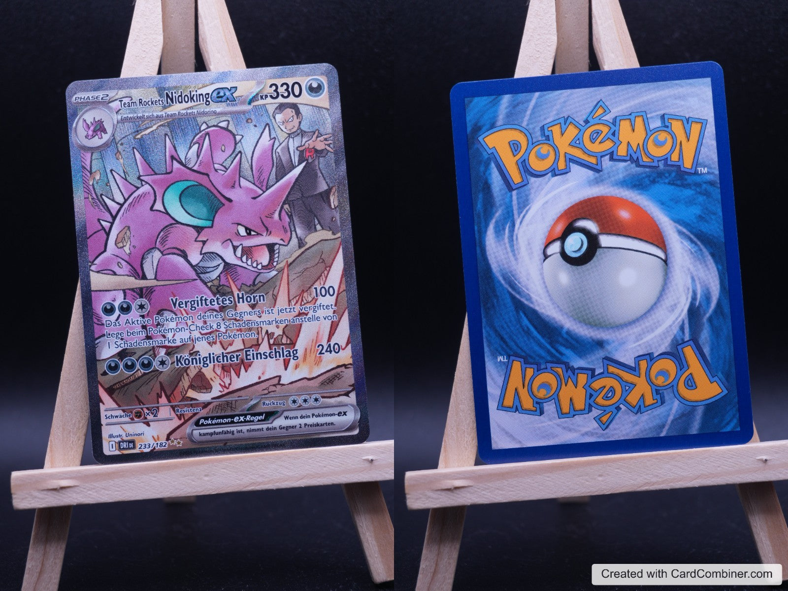 Team Rockets Nidoking ex DRI 233 Ewige Rivalen Pokémon Karte Deutsch Near Mint