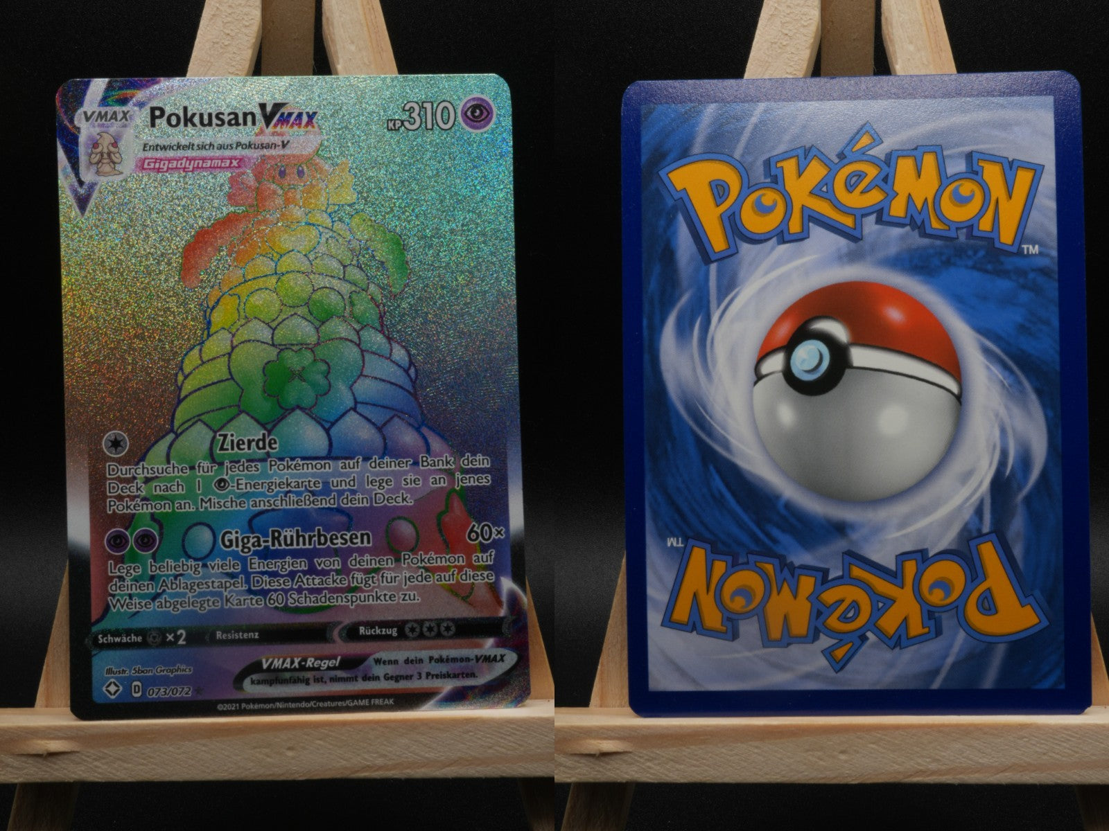 Pokusan VMAX 073/072 Secret Rare Glänzendes Schicksal DE NM Pokémon
