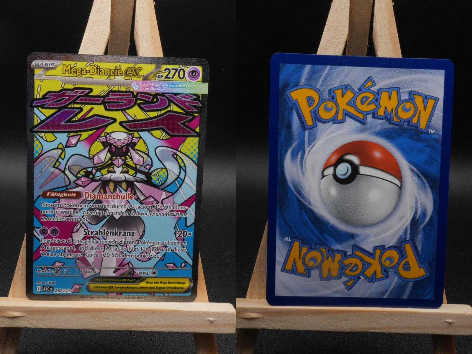 Mega Diancie ex ASC 267 Erhabene Helden Pokémon Karte Deutsch Near Mint