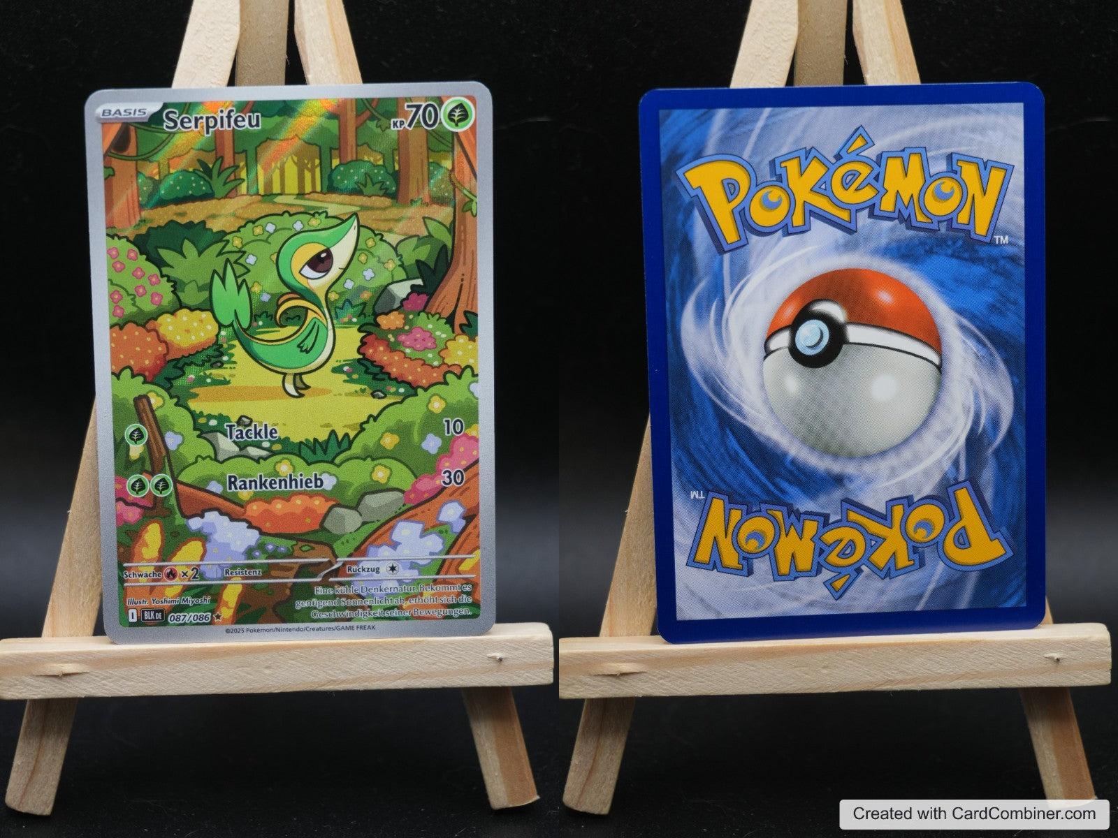 Serpifeu BLK 087 Schwarze Blitze Pokémon Karte Deutsch Near Mint