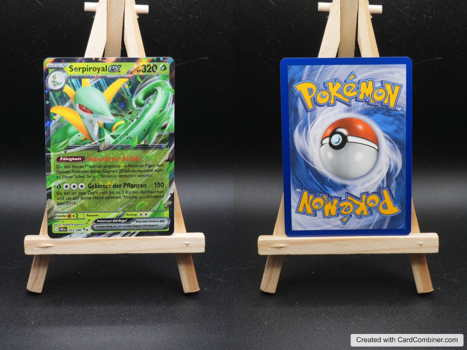 Serpiroyal ex BLK 003 Schwarze Blitze Pokémon Karte Deutsch Near Mint