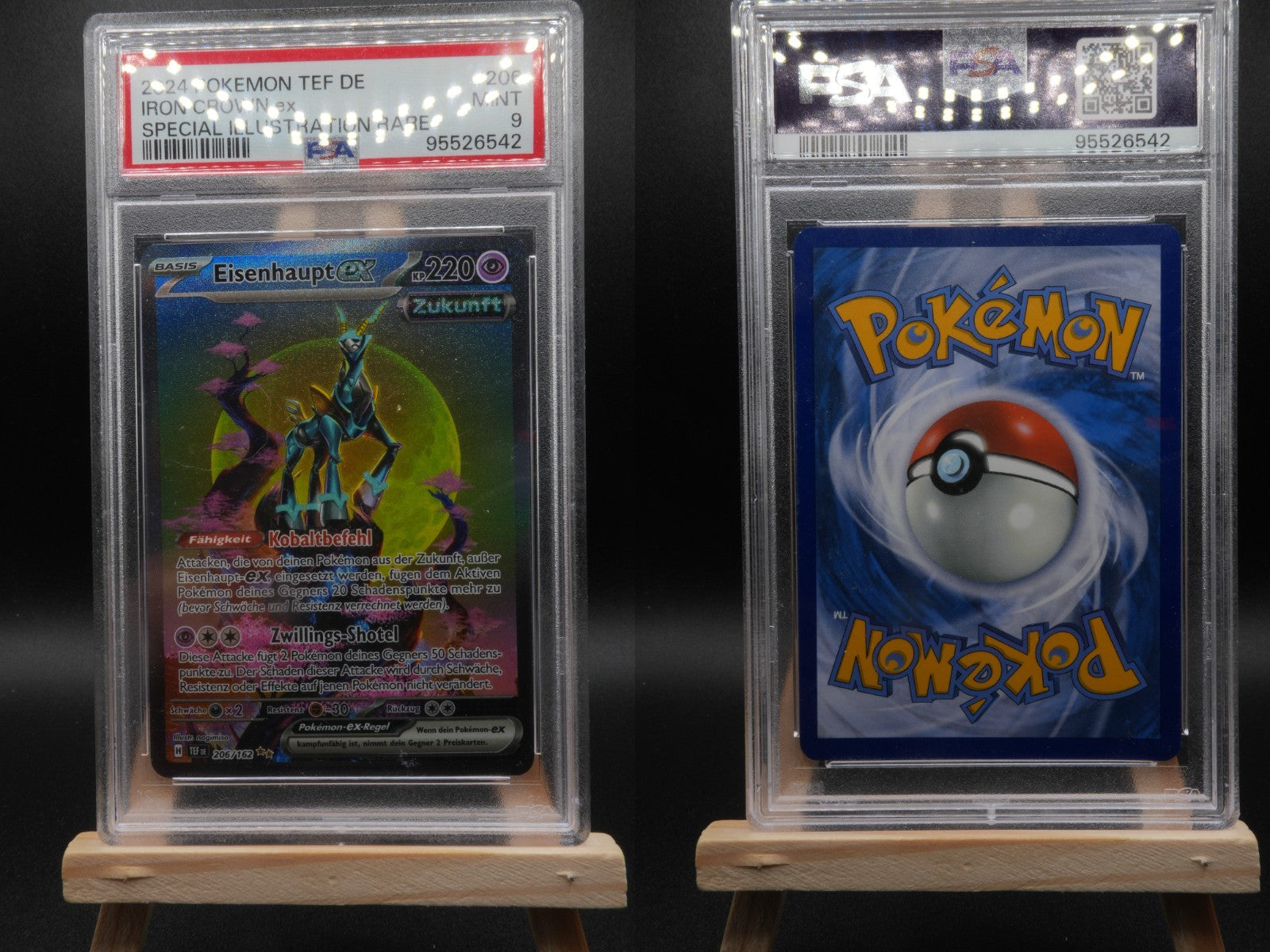 Eisenhaupt ex 206/162 Special Illustration Rare Gewalten der Zeit DE NM PSA 9