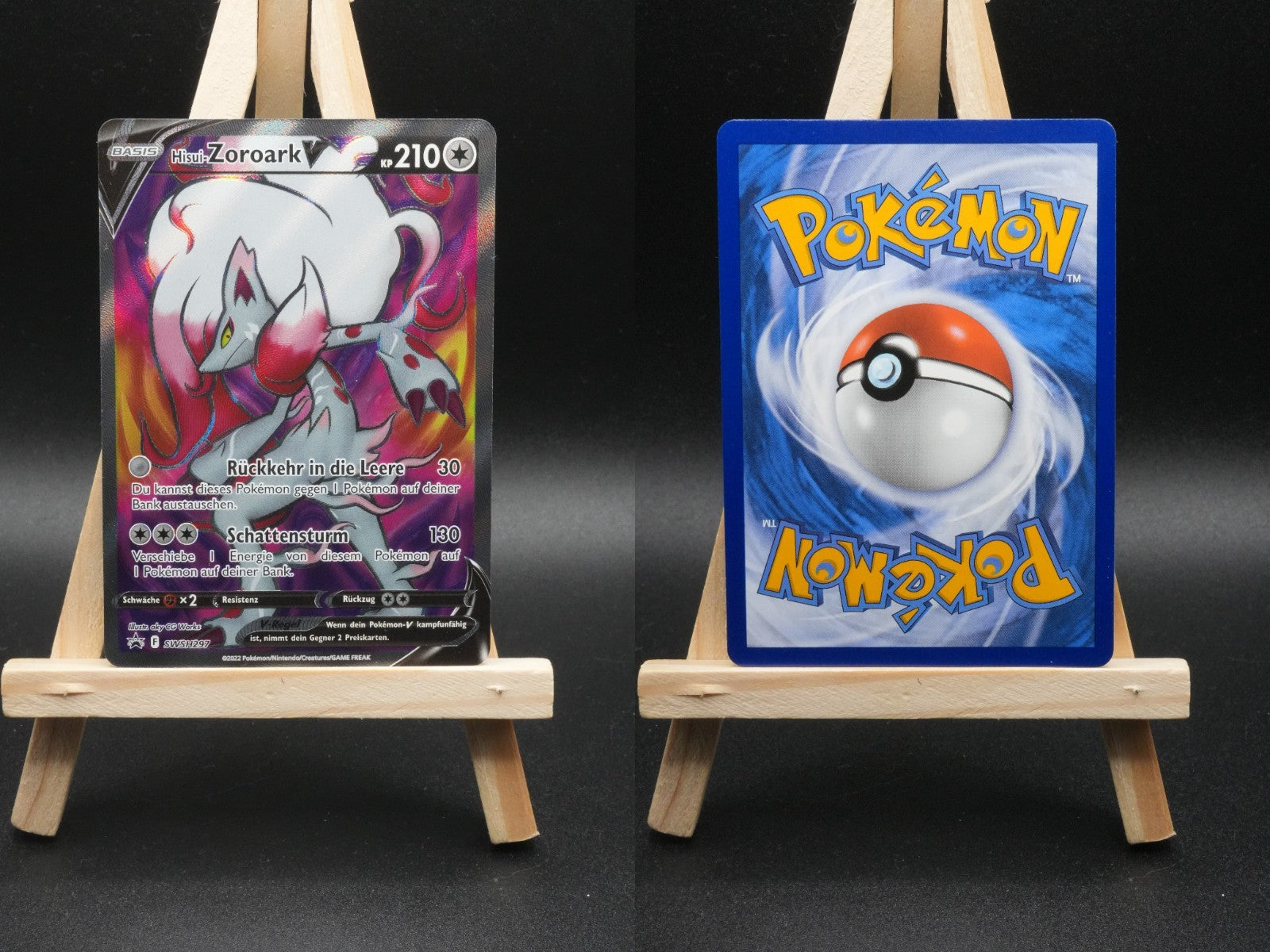 Hisui-Zoroark V SWSH 297 SWSH Black Star Promos Pokémon Karte Deutsch Near Mint