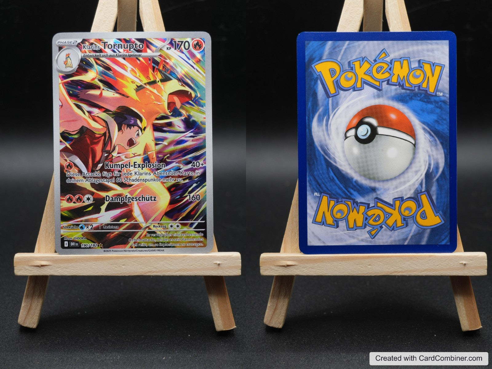 Klarins Tornupto DRI 190 Ewige Rivalen Pokémon Karte Deutsch Near Mint