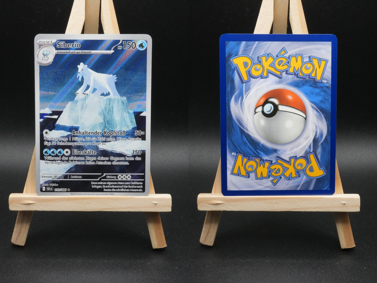 Siberio BLK 110 Schwarze Blitze Pokémon Karte Deutsch Near Mint