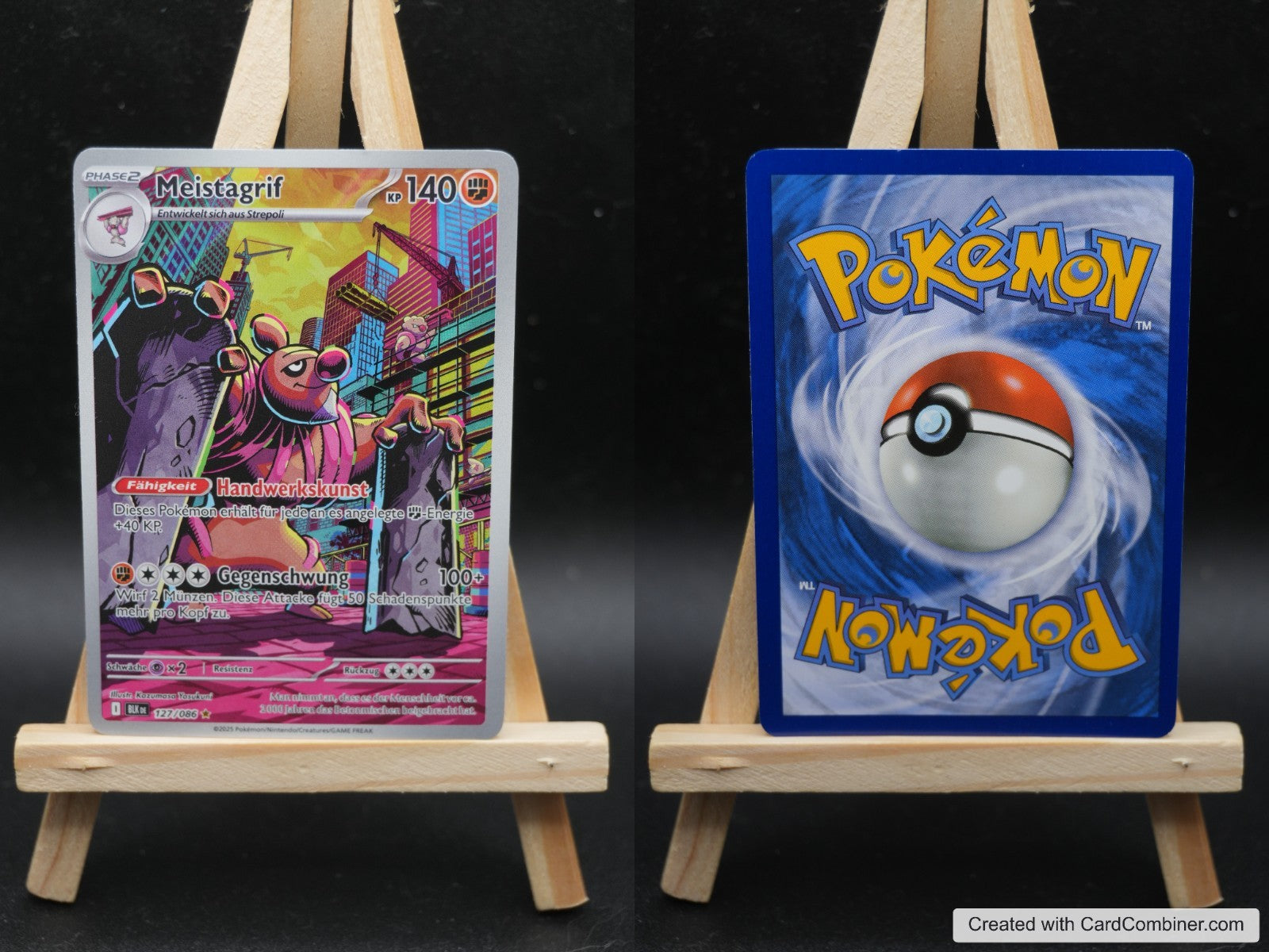 Meistagrif BLK 127 Schwarze Blitze Pokémon Karte Deutsch Near Mint