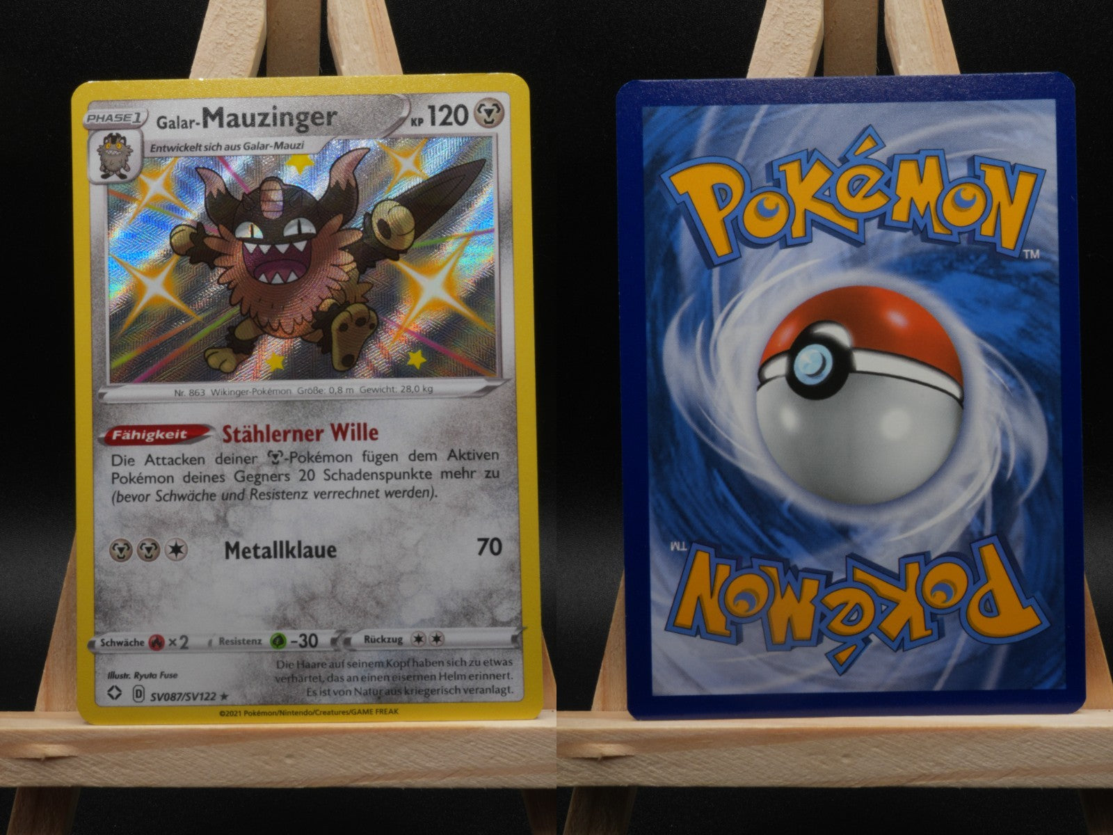 Galar-Mauzinger SV087/SV122 Shiny Rare Glänzendes Schicksal DE NM Pokémon