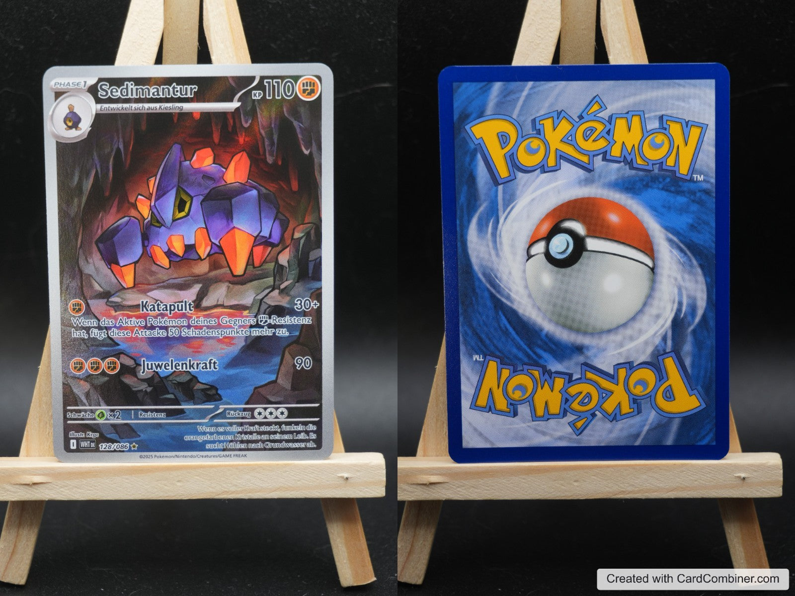Sedimantur WHT 128 Weiße Flammen Pokémon Karte Deutsch Near Mint