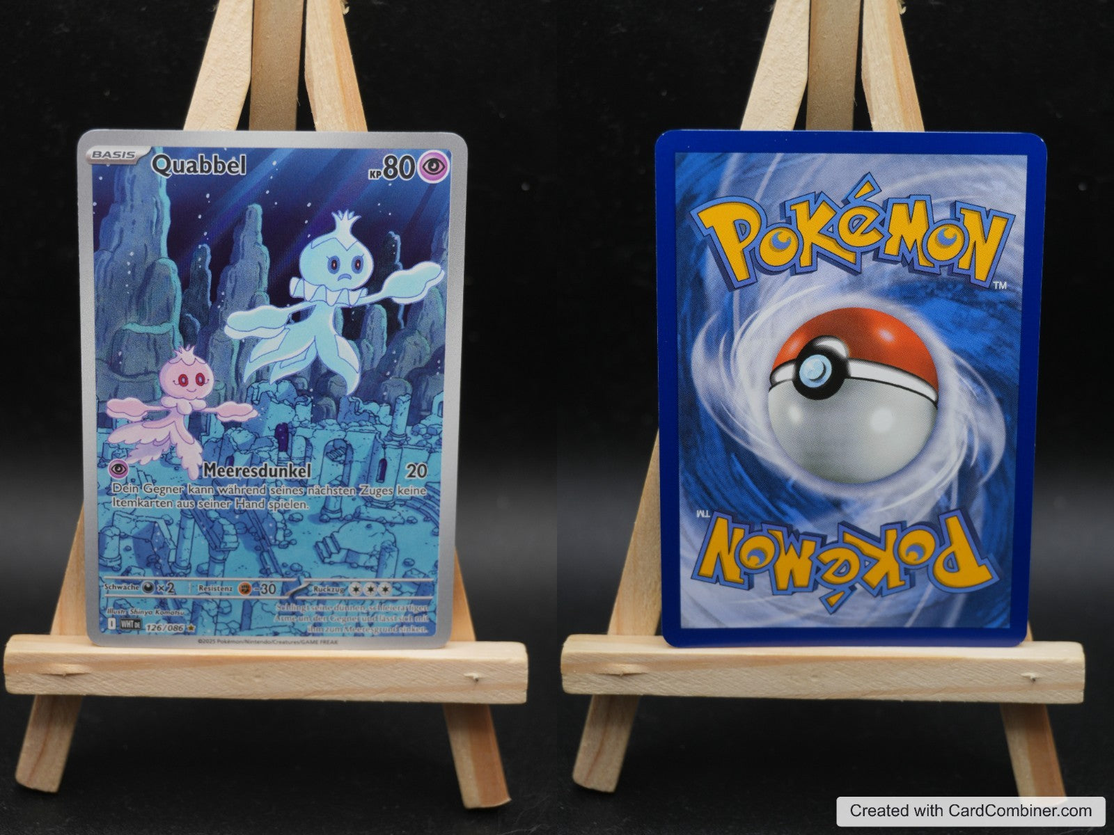 Quabbel WHT 126 Weiße Flammen Pokémon Karte Deutsch Near Mint