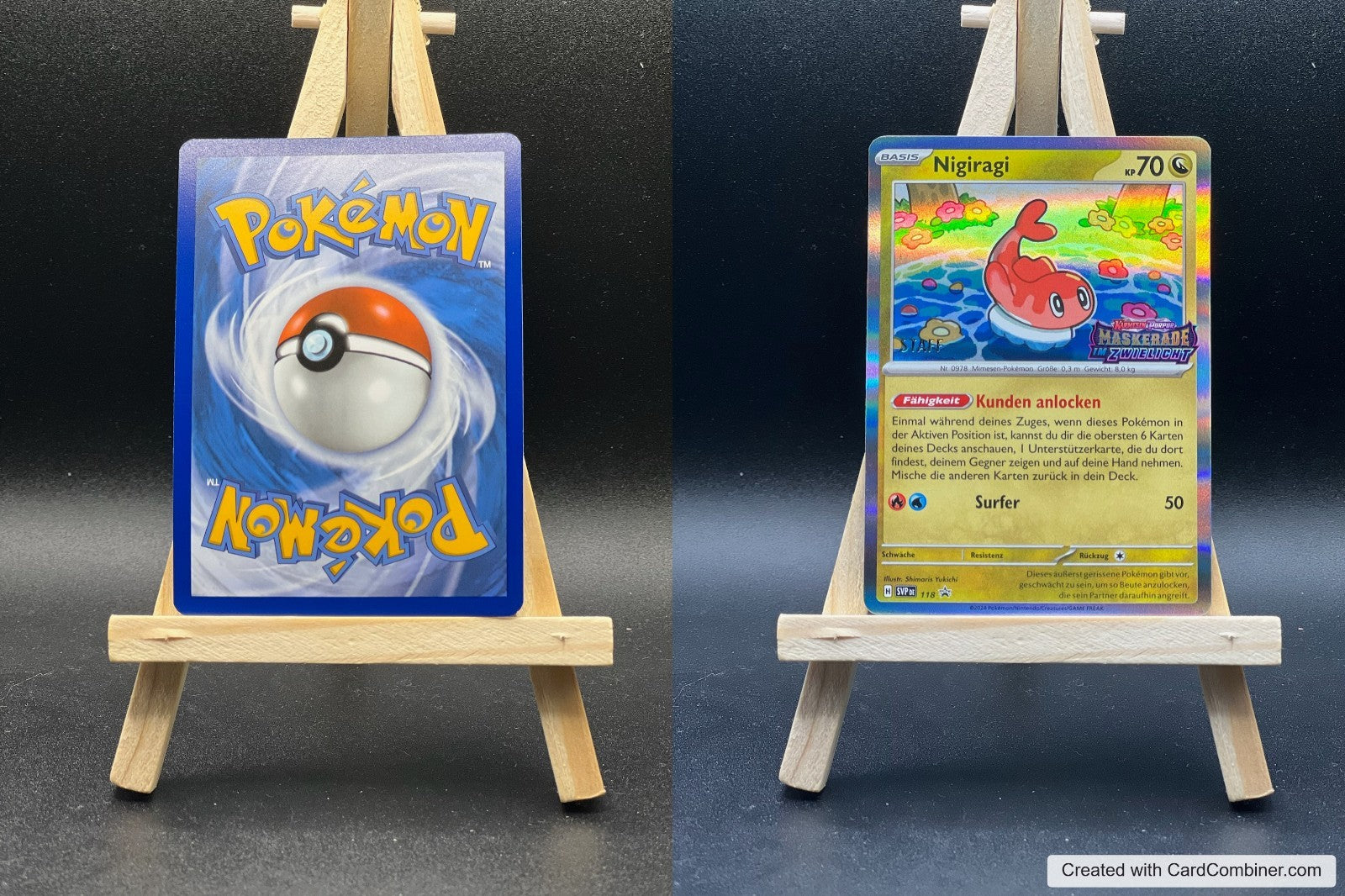 Nigiragi SVP 118 SV Black Star Promo Pokémon Karte Deutsch Near Mint STAFF STAMP
