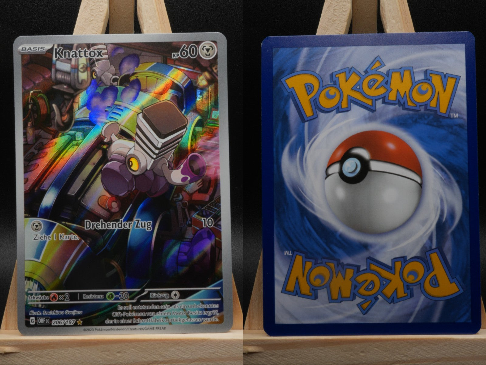 Knattox 206/197 Illustration Rare Obsidianflammen DE NM Pokémon