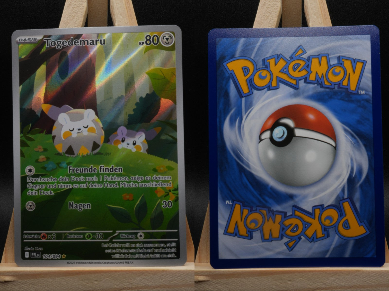 Togedemaru 104/094 Illustration Rare Fatale Flammen DE NM Pokémon