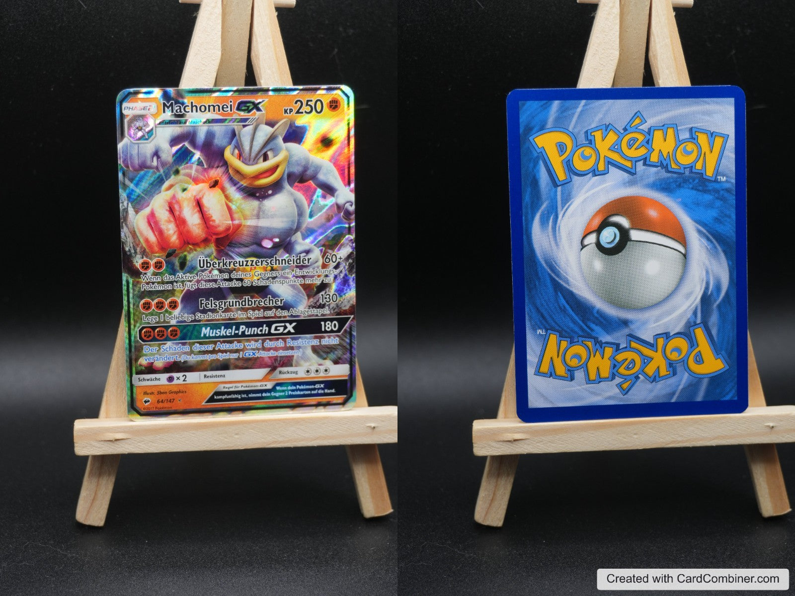 Machamp GX BUS 64 Nacht in Flammen Pokémon Karte Deutsch Near Mint