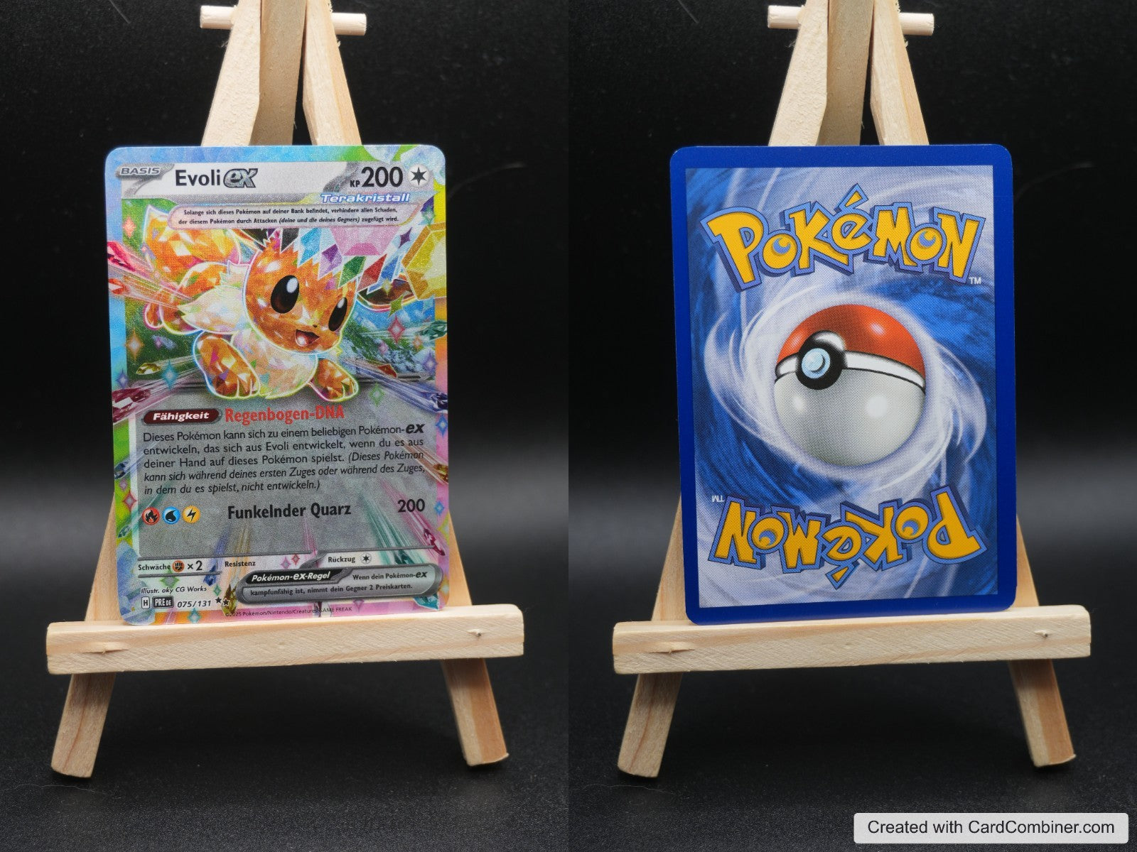 Evoli ex PRE 075 Prismatische Entwicklungen Pokémon Karte Deutsch Near Mint
