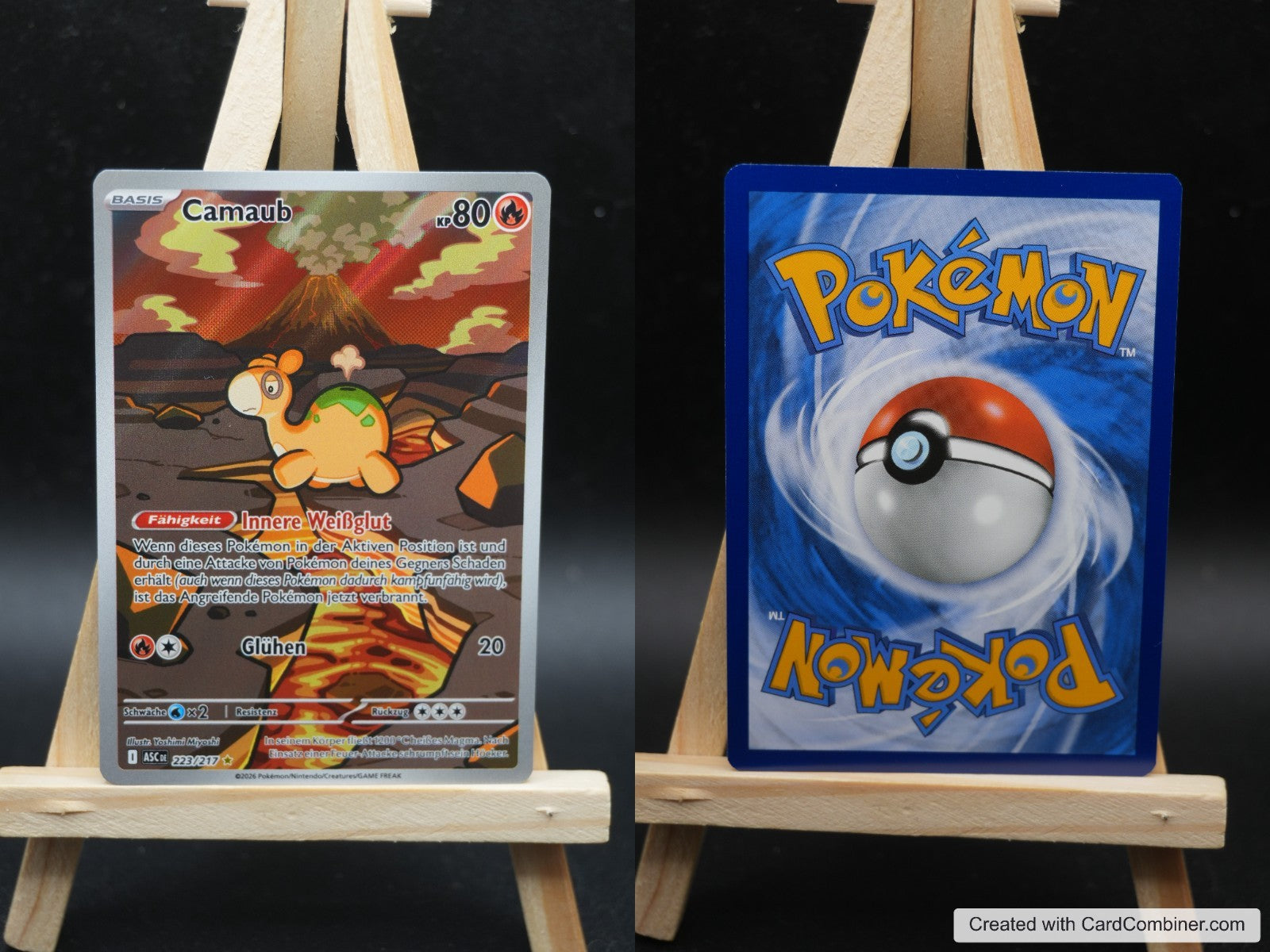 Camaub ASC 223 Erhabene Helden Pokémon Karte Deutsch Near Mint