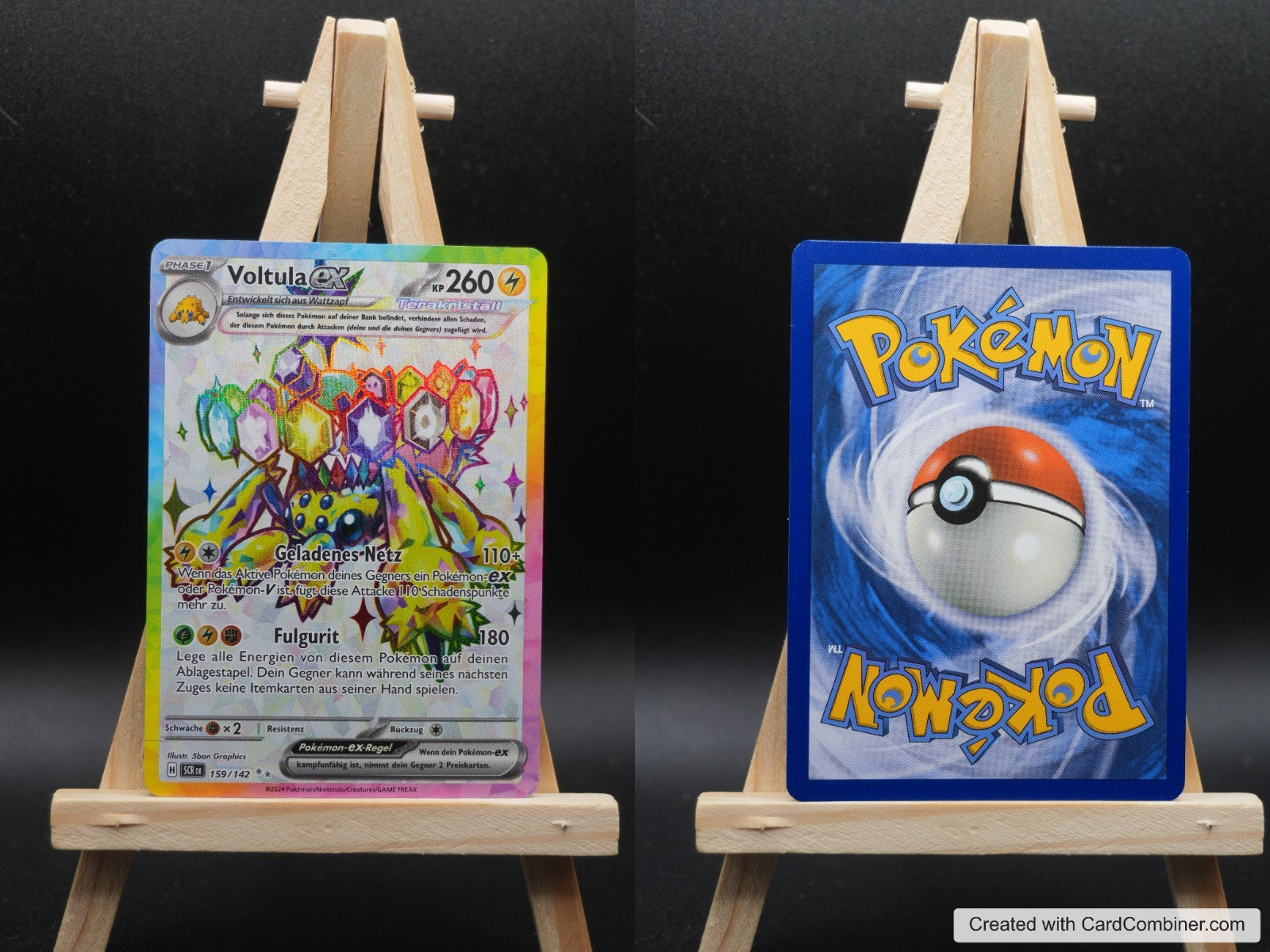 Voltula ex SCR 159 Stellarkrone Pokémon Karte Deutsch Near Mint