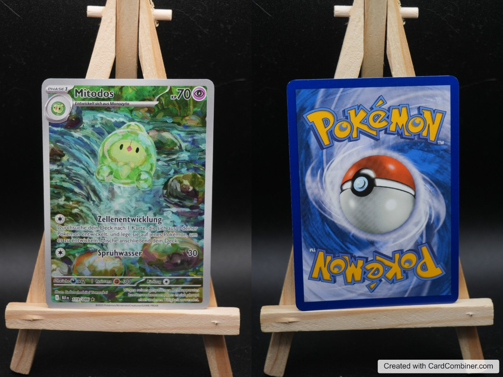 Mitodos BLK 119 Schwarze Blitze Pokémon Karte Deutsch Near Mint