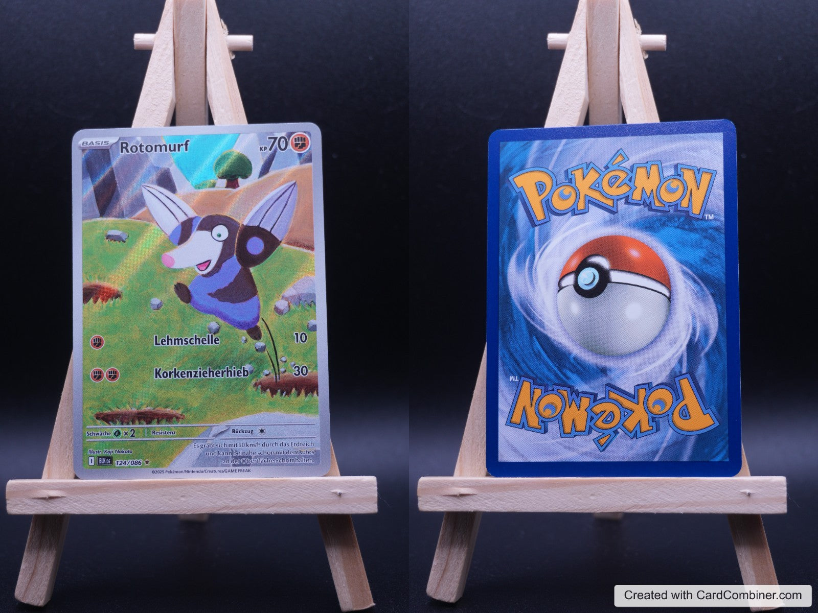 Rotomurf BLK 124 Schwarze Blitze Pokémon Karte Deutsch Near Mint