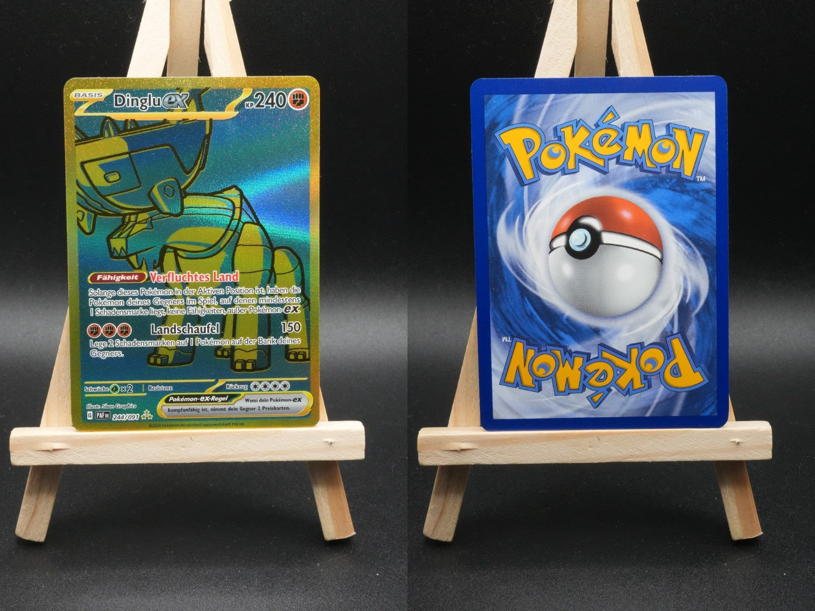 Dinglu ex PAF 244 Paldeas Schicksale Pokémon Karte Deutsch Near Mint