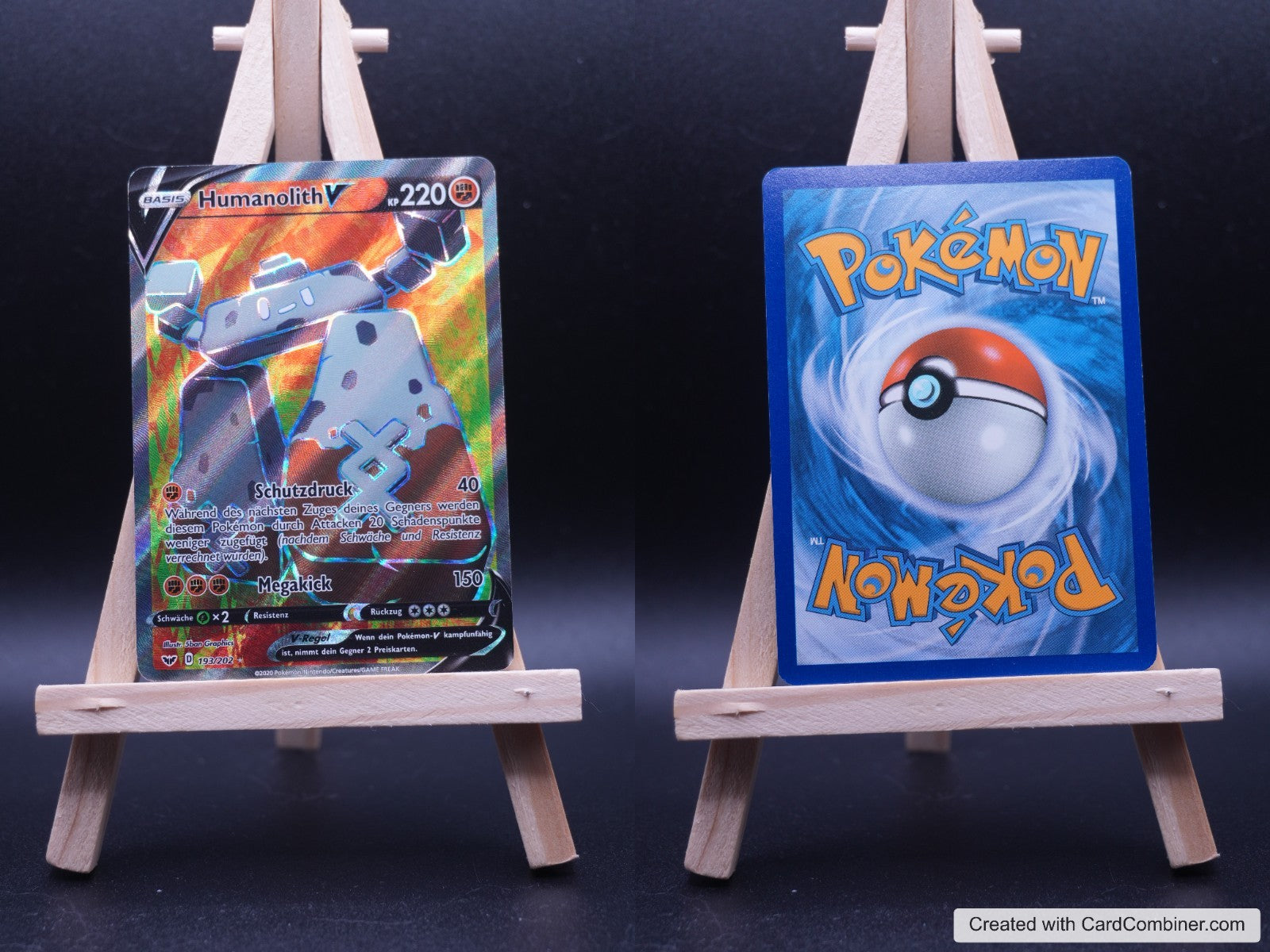 Humanolith V SSH 193 Schwert & Schild Pokémon Karte Deutsch Near Mint