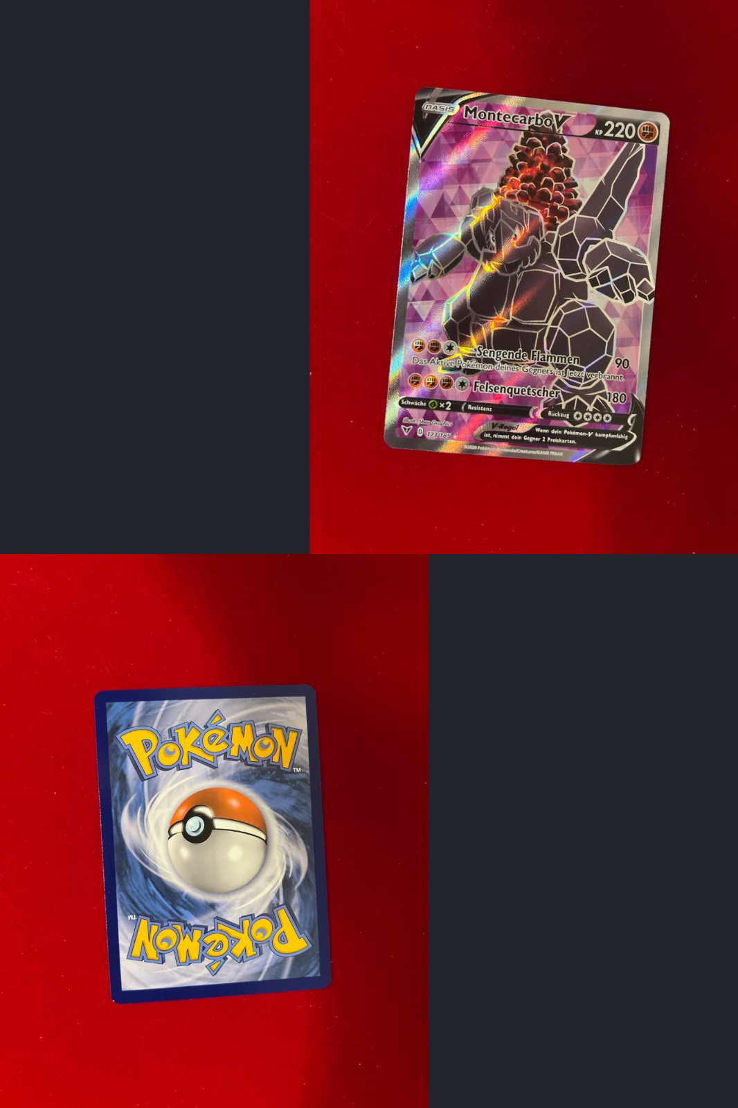 Montecarbo V VIV 173 Farbenschock Pokémon Karte Deutsch Near Mint