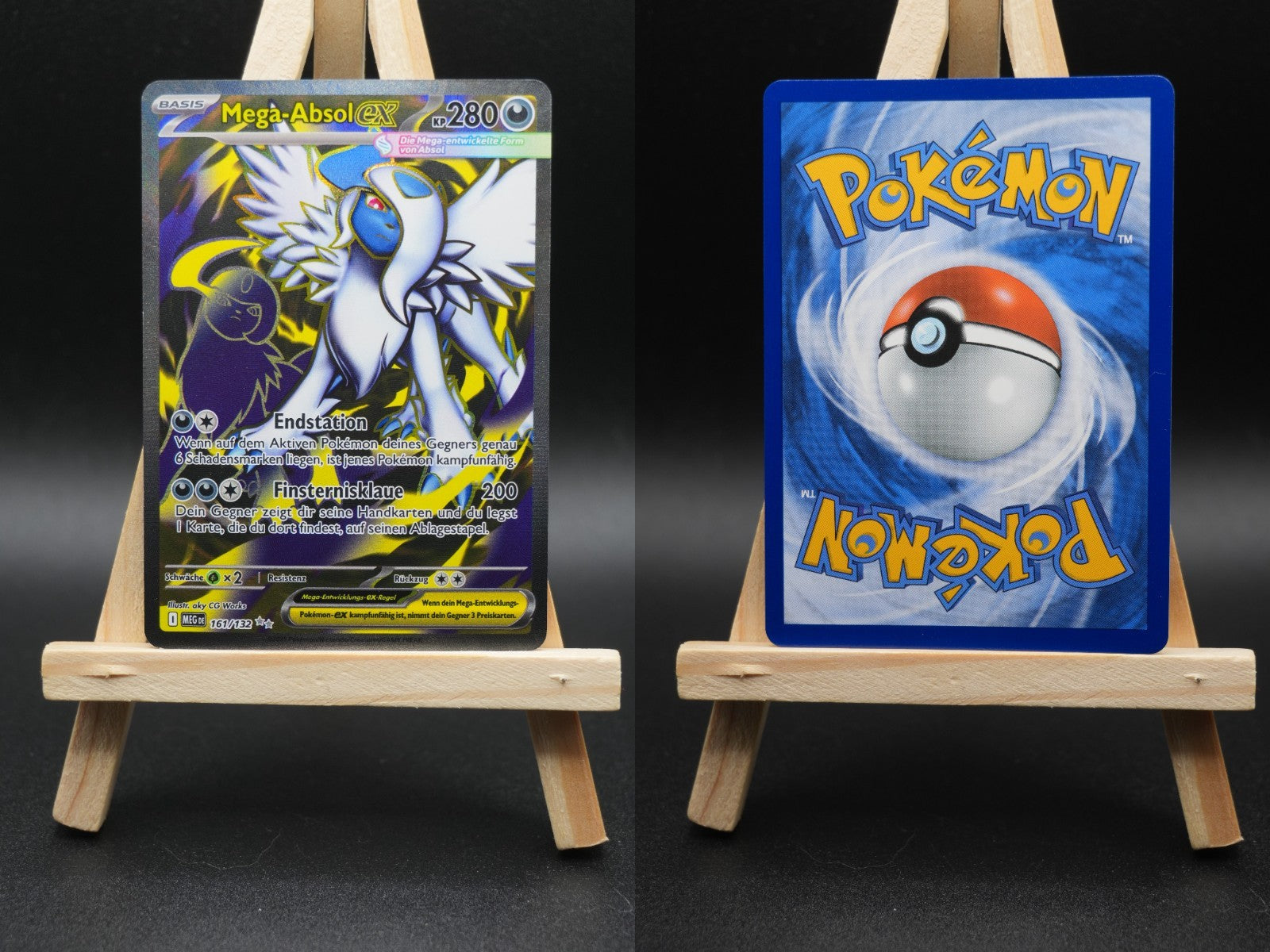 Mega Absol ex MEG 161 Mega-Entwicklung Pokémon Karte Deutsch Near Mint