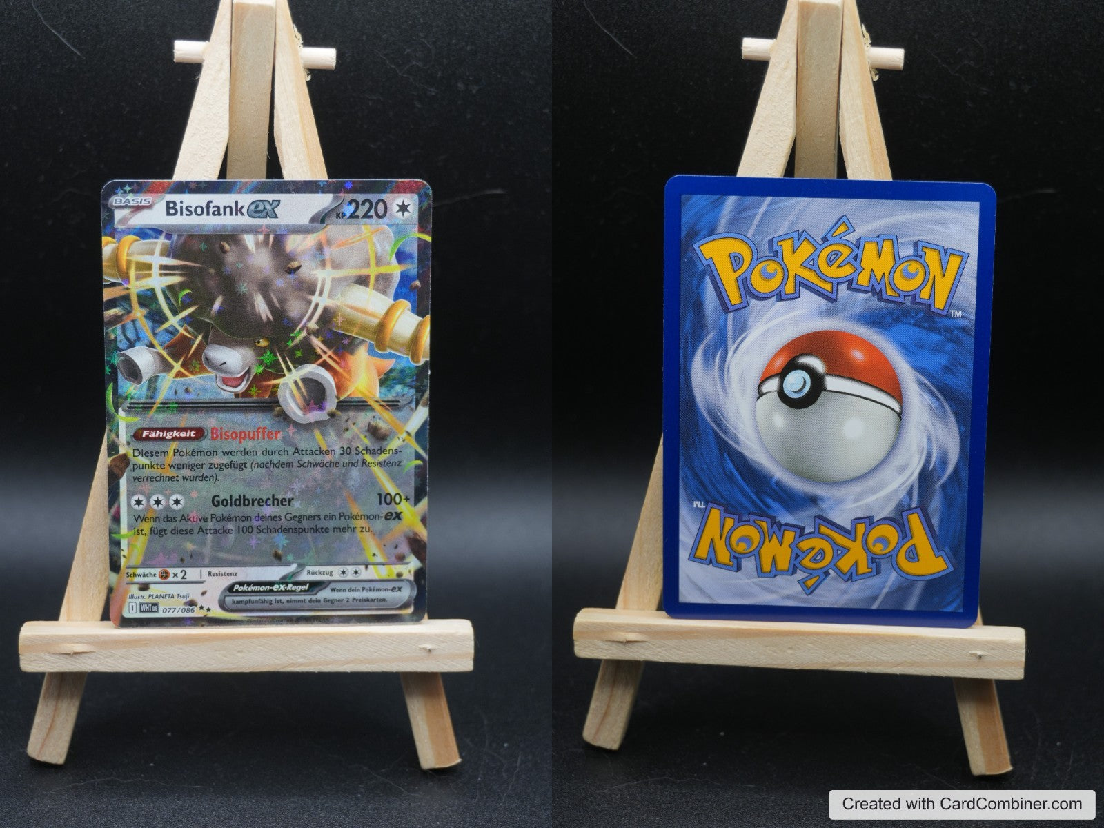 Bisofank ex WHT 077 Weiße Flammen Pokémon Karte Deutsch Near Mint