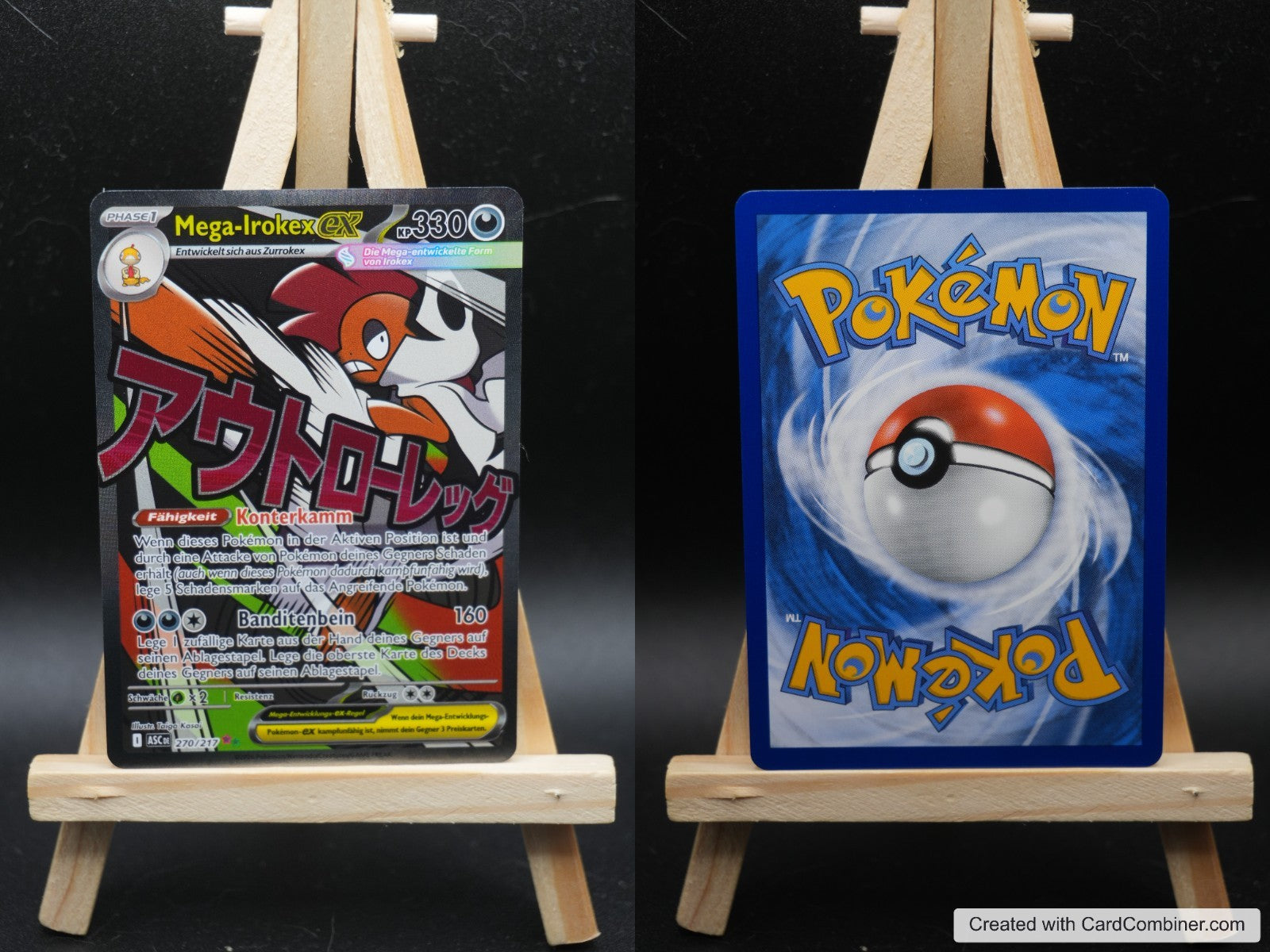 Mega Irokex ex ASC 270 Erhabene Helden Pokémon Karte Deutsch Near Mint